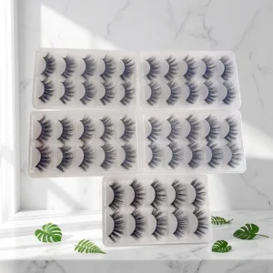 Full Fluffy Mink Strip Eyelashes Lightweight Dense Wispy Fake Lashes Pack for Western Eye Shapes Everyday Beauty