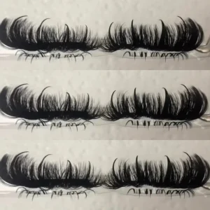 Full Fluffy Strip Lashes Extension Look Eyelashes 25mm Mink Spike Lash Strips