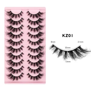 Full Strip Eye False Eyelashes Natural Look Faux Mink Lashes Soft Reusable Eyelashes Beauty Makeup Lash