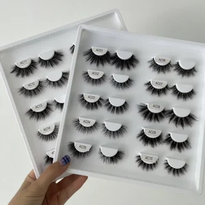 Full Strip Eyelash Natural Soft Fluffy 3D Faux Mink Eyelashes With Customize Own Brand Box