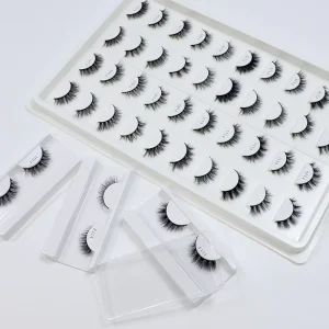 Full Strip Eyelashes Bulk 10mm 20mm Fluffy Mink Strip Volume Lashes Russian Strip Eyelashes