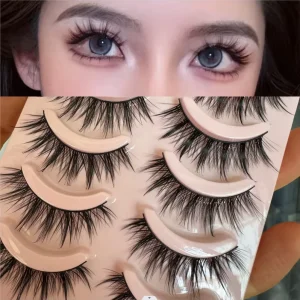 Full Strip Eyelashes Long Lasting Fluffy Natural Look Reusable 3d Mink Eyelashes Soft Eyelash Extension