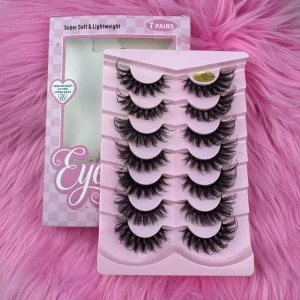 Full Strip Eyelashes Vendor with Custom Logo Box Support for Small Business Private Label 3D Mink Lash