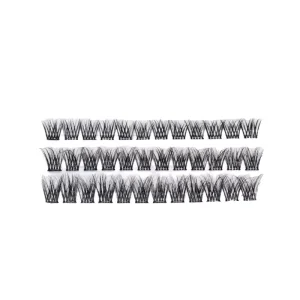 Full Strip Individual Fiber Eyelash Extension Kit Bond Seal DIY Cluster Lash Segmented False Eyelashes for Beauty Artists