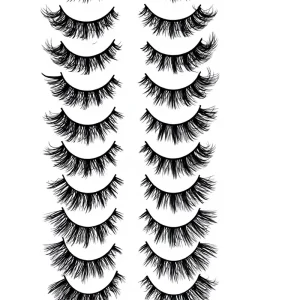 Full Strip Lashes 3D Faux Mink Effect Reusable False Fluffy Style Eyelashes Fluffy Soft Lightweight EyeLashes