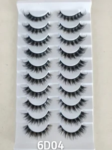 Full Strip Lashes Curled False Eyelashes Long Fluffy Natural Looking 3D Faux Mink Eyelashes