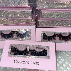 Full Strip Lashes Factory Fluffy Volume Natural Eyelashes Vendors Customize Lash Packaging 20mm Faux Mink Eyelashes