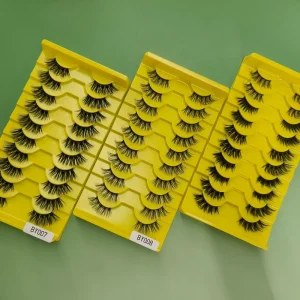 Full Strip Lashes Faux Mink Eyelash Strips fox Cat Eye Lashes Fake Natural Mink Eyelashes