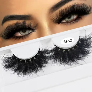 Full Strip Lashes Reusable Handmade 3D Real Mink Thick Faux Cils Volume 25mm Mink Lashes Fluffy False Eyelashes Private Label
