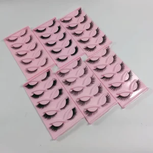 Full Strip Lashes Vendor 5 Pairs Tray Cateye Lashes Synthetic Hair Fox Eye Lashes Bulk Makeup False Eyelashes