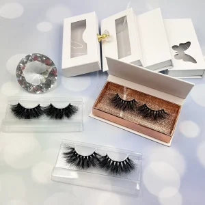 Full Strip Russian Mink Lashes 3d Mink Eyelash 25mm Luxury Eyelashes Vendor Lashes With Packaging