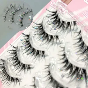 Full Thai Style Synthetic Hair Semi Hand Made Full Strip One Piece Photogenic Fake Eyelashes Broken Diamonds Bursting Flashing