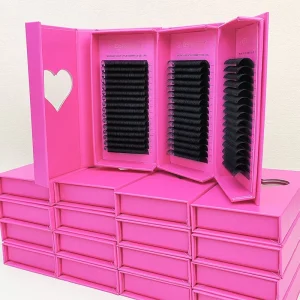 Full Volume C D Curl Lash Extensions Private Label Natural Long Eyelash Extension Synthetic Hair Lash Extension Tray