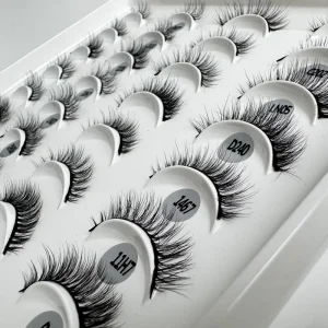 Full Volume Fluffy Mink Eyelash Lash Box Luxury Eyelashes Real Siberia Mink Fur Full Strip Eyelashes Wispy Lash Spiked Lashes