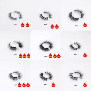 Full Volume and Classic 3D Mink Eyelashes Vendor 5D Real Mink Full Strip Mink Lashes