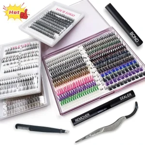 Fully Customized Factory Black Clear Band Cluster Segmented DIY Lash Strips