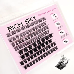 Fur Curls Feather CC 0.07mm Segment Eyelashes Lash Cluster Trays Thin Band Lash Clusters DIY Eyelash Extensions