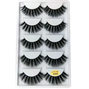 G800 Free Sample Full Strip Lashes 3D False Mink Eyelashes False Eyelashes Box