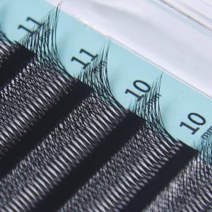 GLAMLASH Custom 0.07mm CD Curl Soft Easy 7D W Shaped Premade Matte False Faux Mink Volume Lashes Box Eyelash Extensions
