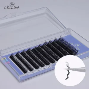GLAMLASH Professional Premium 0.07mm Handmade Synthetic Fiber Soft Eyelash Extensions Natural Looking Wool Roll Wavy Lashes 15mm