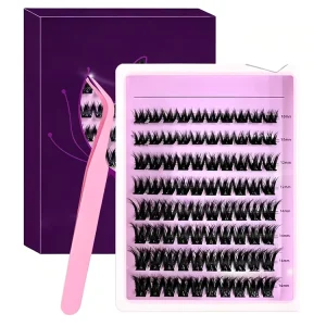 Gentle Thin Air Volume Cluster Lashes Matte Black Plain Texture Office Commute Casual Natural Makeup