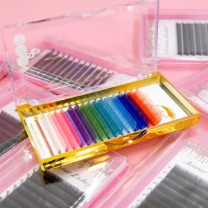 Glitter Color Lashes Sparkly Shiny Effect Waterproof Reusable for Party Nightclub Carnival Performance
