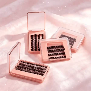 Glitter Colorful Waterproof Long Lasting Party Makeup Segmented False Lashes Easy DIY Eyelash Extension Set Cluster Eyelashes