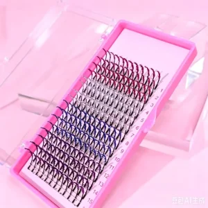 Glitter Fairy Lashes Colored Spikes Eyelash Extension Shinny C D Curl False Eyelash Individual Lash