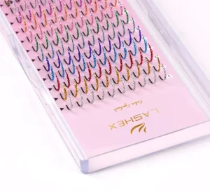 Glitter Fairy Lashes Colored Spikes Eyelash Extension Shinny D CC Curl Colorful MAKEUP False Eyelash Individual Lash Extensions