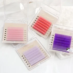 Glitter Individual Eyelash Extensions 0.07mm Color Lashes Shimmery Classical Lash Extension