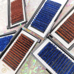 Glitter Individual Eyelash Extensions 0.07mm Color Lashes Shimmery Classical Lash Extension