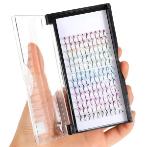 Glitter Lash Extensions Pink Color Sparkle Spike Shiny Eyelash Individual Mix Color Trays