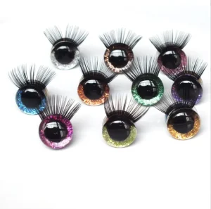 Glitter Safety Eyes with Eyelashes