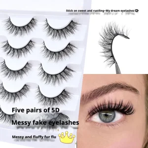 Glossy Black Premade Fans Full Strip 3D Effect Reusable Cruelty Free Faux Mink Eyelashes Personal Logo Custom Box Cat