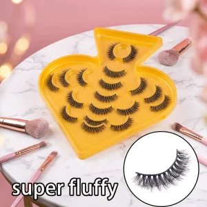 Glue Adhesive Strip Lashes False Eyelashes Reusable Natural Look for Daily Wear Makeup