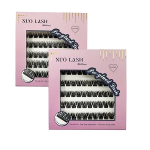 Glue Free Self Adhesive Cluster Eyelashes Reusable Pre Glued Segmented False Eyelashes for Daily Makeup