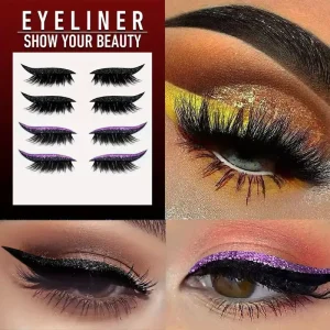 Glue Free Self Adhesive Colorful Ombre Eyeshadow Lash Stickers 2 in 1 Dramatic Stage Festival