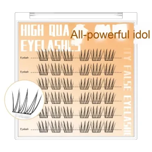 Glue Free Small Six Row Full Strip Eyelashes Self Adhesive Eyelash Simulation Grafting Dismankable Segmented False Eyelash