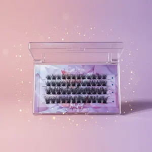 Glue free Synthetic Home Self adhesive Eyelashes Handmade DIY Press Adhesive Cluster Lashes Glossy Fine Band Eyelash