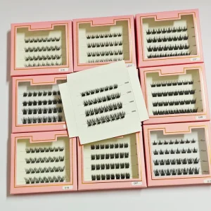 Glueless Cluster Lashes Waterproof Individual Pre Glued Diy Eyelash Vegan Self Adhesive Press On Lash