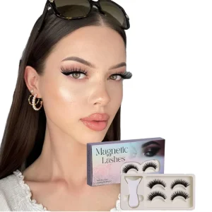 Glueless Magnetic Eyelashes Reusable False Lashes No Glue Needed 2 Pairs Kit Easy Application Beginner Friendly Custom