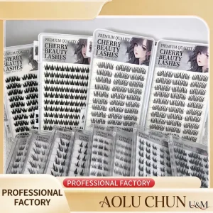 Glueless Mixed Full Strip Eyelashes Book Black Cotton Band Natural Dense Lash Tray OEM Custom for Europe and America