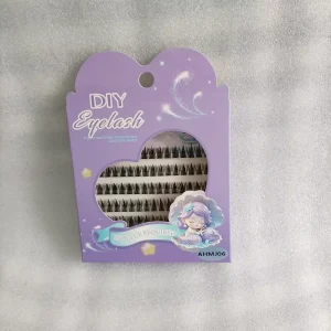 Glueless Self Adhesive Reusable Press On Lashes Transparent Plastic Band Handmade Cruelty Free Super Long Lasting