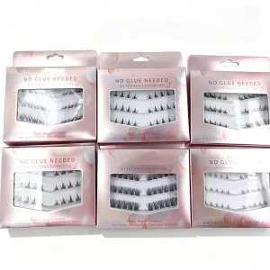 Glueless Self Adhesive Strip Eyelashes Soft Press On Lashes Easy to Wear Daily Makeup False Lashes