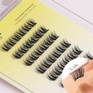Glueless Self Stick Segmented Eyelash Clusters Multiple Natural Styles Soft Comfort Pre Glued Lazy Girl Lashes