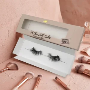 Glueless Self Sticky Half Segment Lashes Natural Volume False Eyelashes for Women Daily & Party