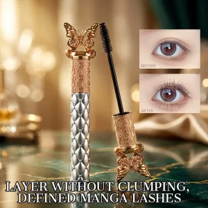 Golden Butterfly Handle Mascara Waterproof Volumizing Lash Definer
