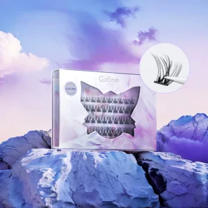Gollee Self Adhesive Eyelash No Glued Press On Glue Free False Lashes Vendor Individual Cluster Fluffy Lash Extension Kit