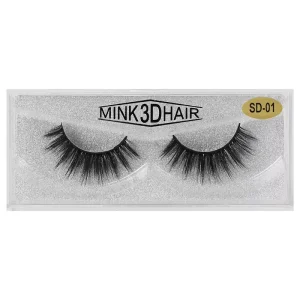 Good Quality 3D 25MM Mink Eyelashes Custom Packaging Full Strip Lashes Faux Mink Lashes Natural Faux Mink Eyelashes Vendor