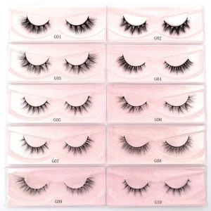 Gseries Mink Lashes 3D Short Mink Eyelashes Natural False Eyelashes Fake Lashes Makeup Mink Lashes Extension 10mm 12mm Eyelashes